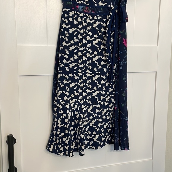 Tanya Taylor Luisa Wrap Dress Blue Size 8 - Picture 4 of 10